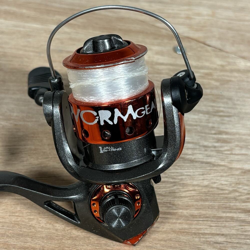 South Bend WG-120 Spinning Fishing Reel Ball Bearing 5.4:1 Gear Ratio Orange - Picture 2 of 7